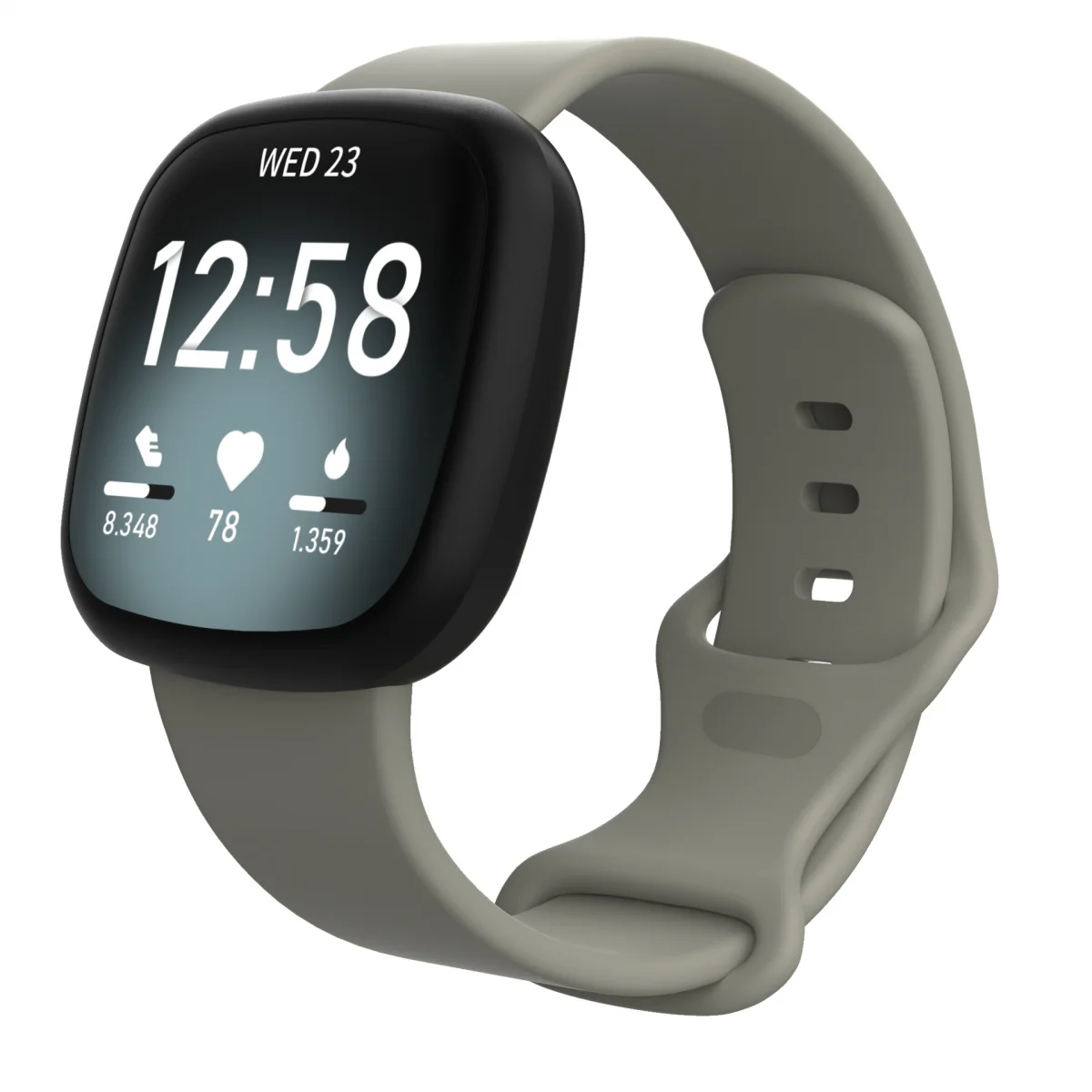 BStrap Silicone (Large) remienok na Fitbit Versa 3 gray