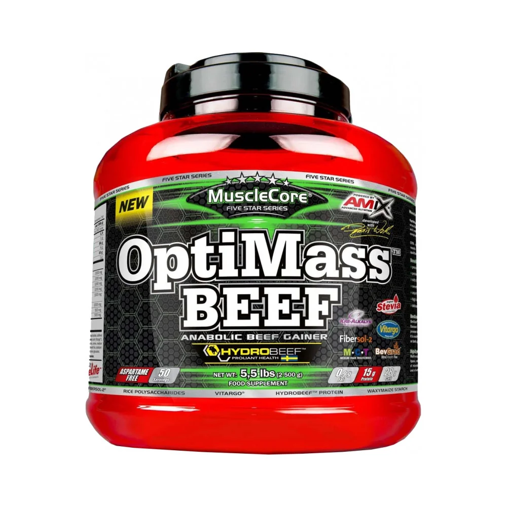 Amix MuscleCore® OptiMass™ Beef 2500 g dvojitá čokoláda