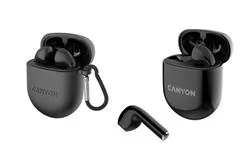 Canyon TWS-6, True Wireless Bluetooth slúchadlá do uší, nabíjacia stanica v kazete, čierne 1×1 ks, slúchadlá