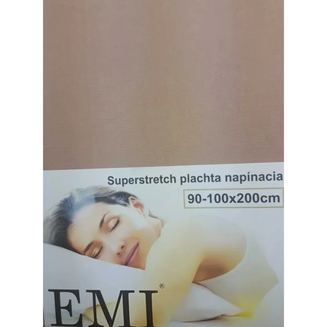 EMI Plachta posteľná oriešková superstretch 90 (100)x200 cm 1×1ks, plachta na posteľ