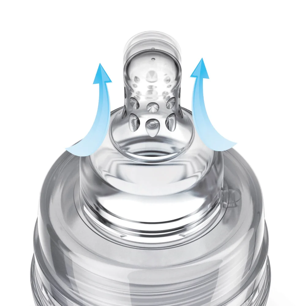 LOVI fľaša Medical+ Aktívne satie Super vent 1x1 set, silikónový dynamický cumlík 0m+ a 150 ml fľaška