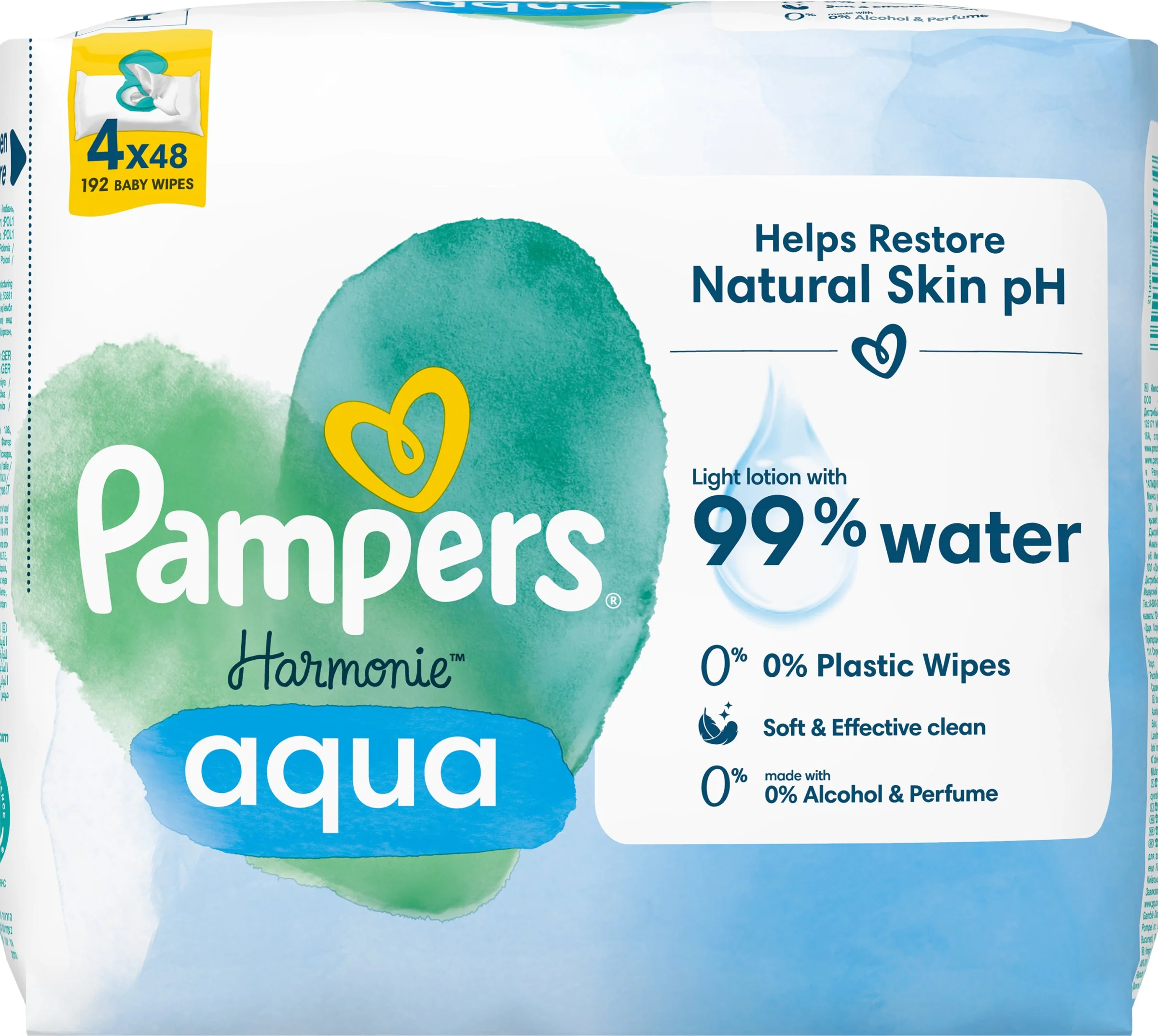 Pampers Wipes Harmonie Aqua 4x48ks