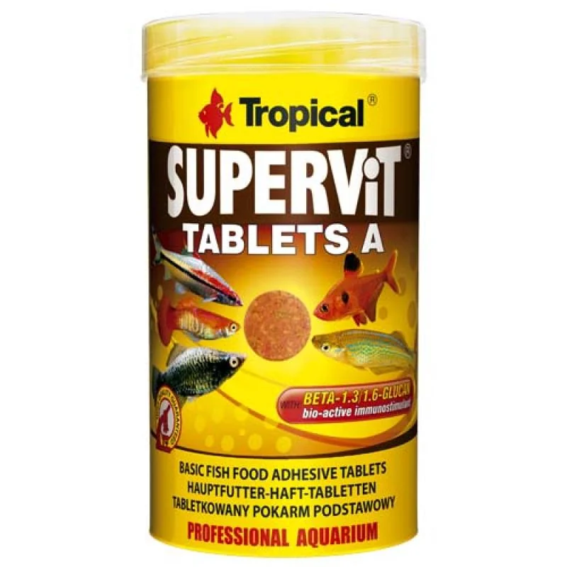 TROPICAL Supervit Tablets A 250ml/150g 340ks základné tabletové krmivo pre ryby