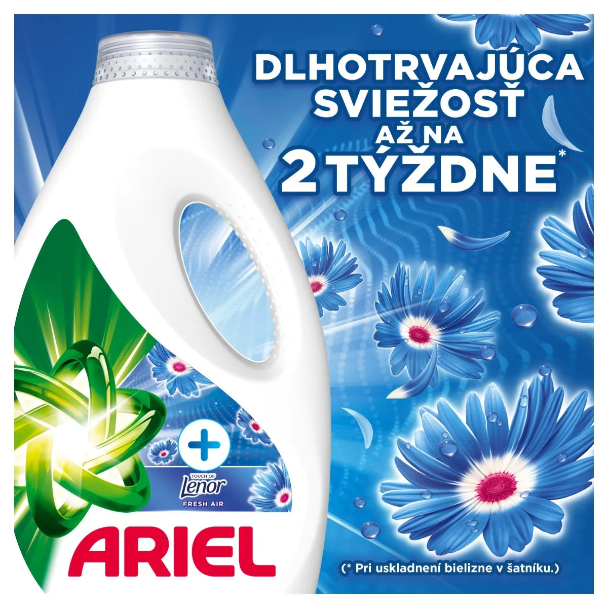 ARIEL TOUCH OF LENOR FRESH AIR GEL 3L/ 60PD 1×3000 ml, prací gél