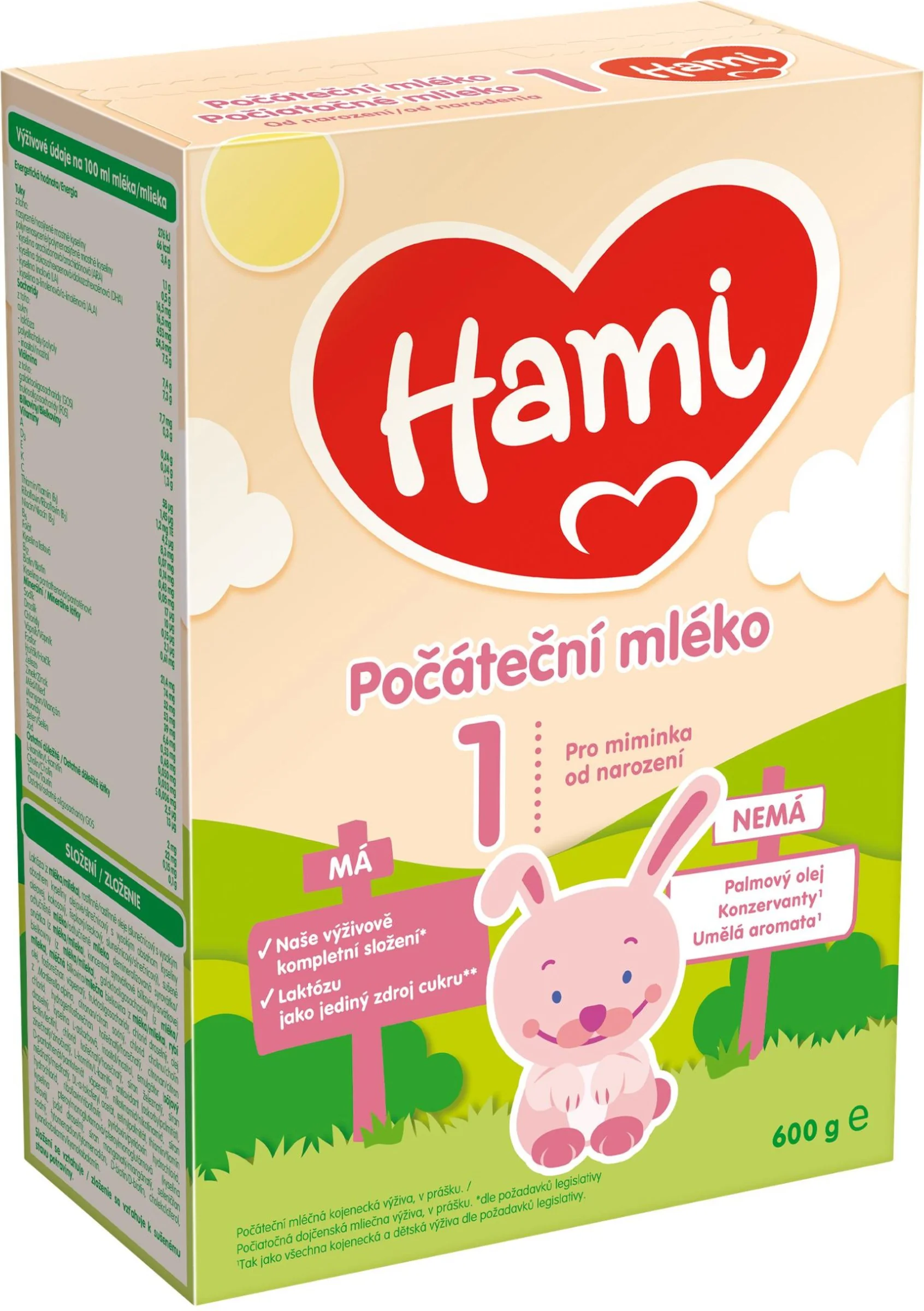 Hami 0+ 600g 1×600 g, mlieko od 0 mesiacov