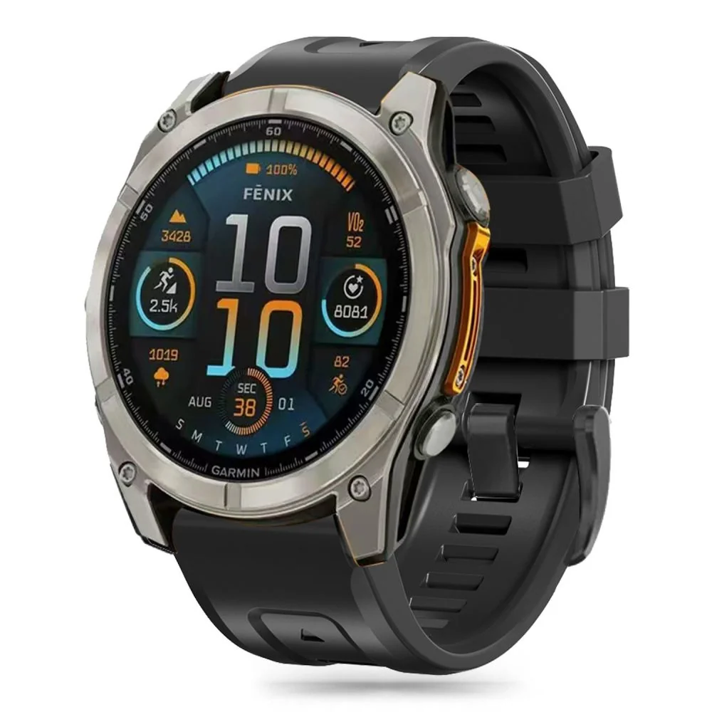 Tech-Protect Silicone remienok na Garmin Fenix 5 / 6 / 6 Pro / 7 / 8 4 7mm / E / 8 47mm, black