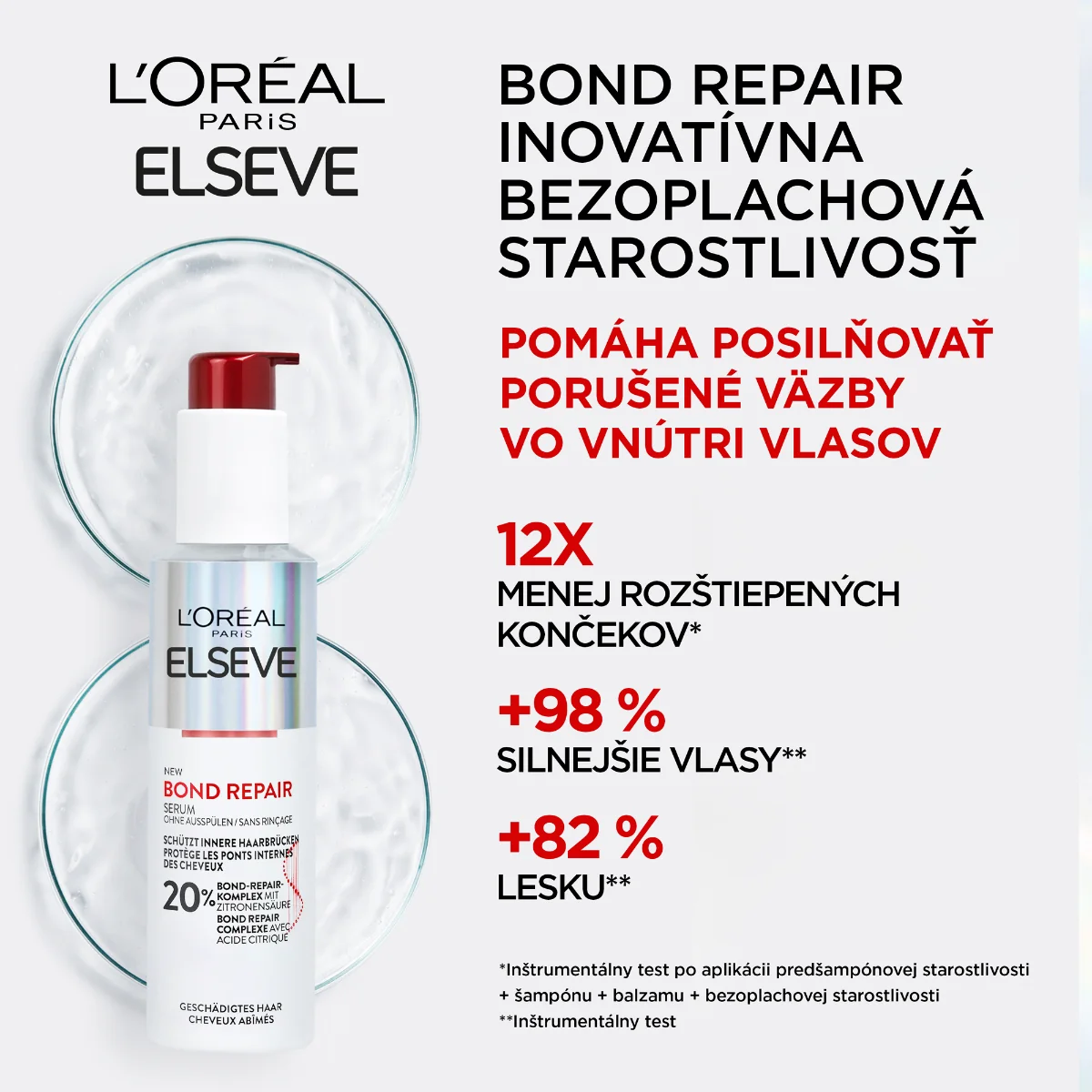 L'Oréal Paris Elseve Bond Repair Bezoplachová starostlivosť 1×150 ml, bezoplachový starostlivosť