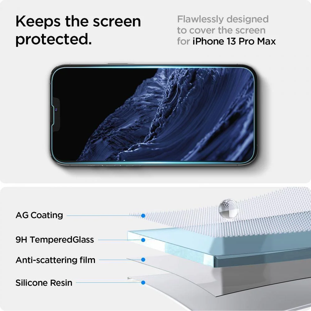 Spigen Glas.Tr Ez Fit ochranné sklo na iPhone 13 / 13 Pro / 14 