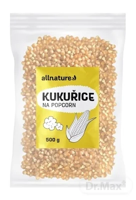 Allnature Kukurica Na Popcorn 1×500 g, kukurica na popcorn