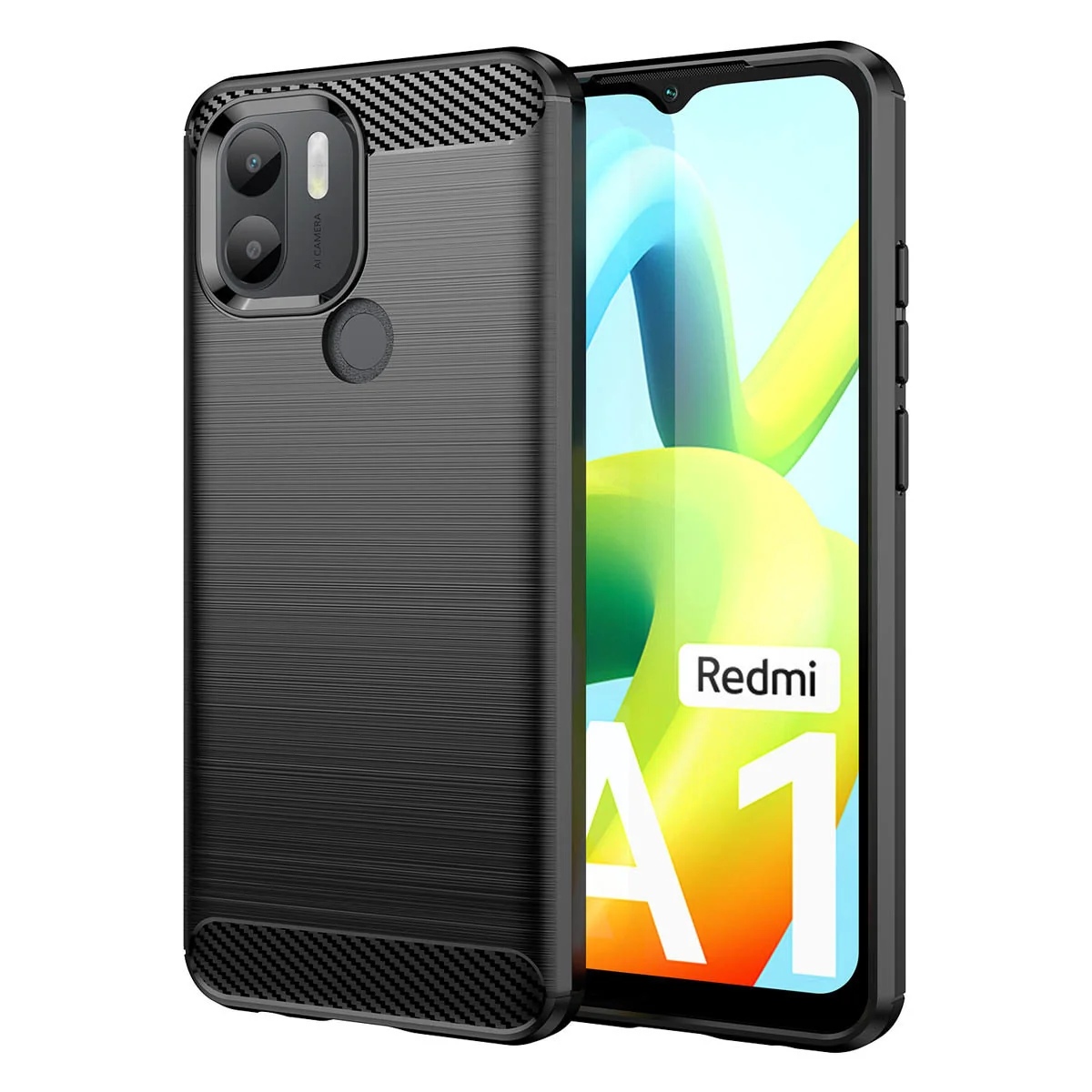 MG Carbon kryt na Xiaomi Redmi A1 Plus čierny