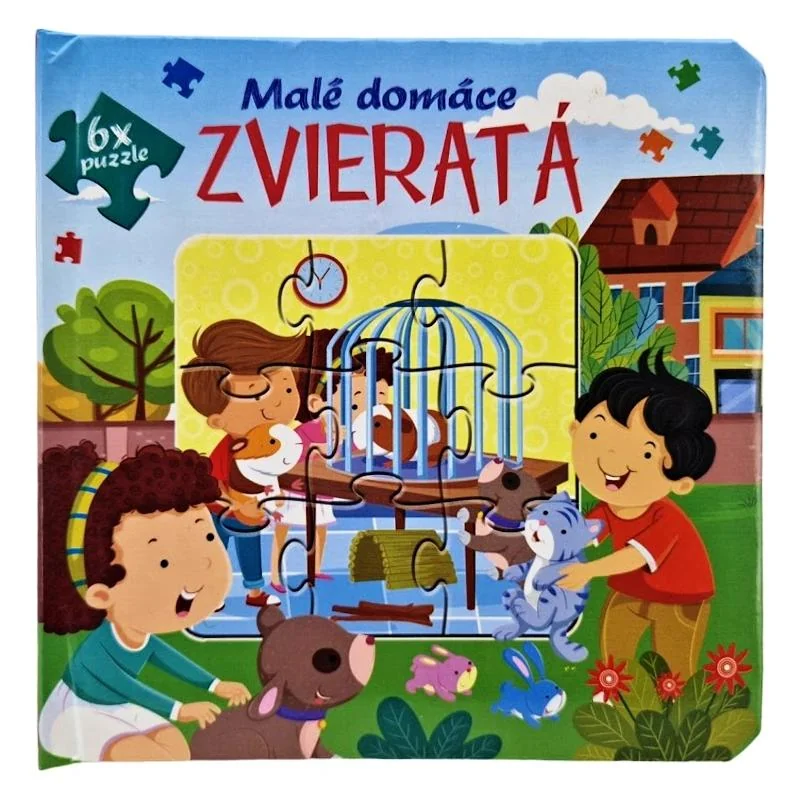 Malé domáce zvieratá kniha puzzle 6x 