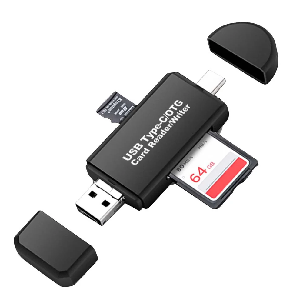 MG Card Reader čítačka pamätových kariet USB-C / USB, čierna 