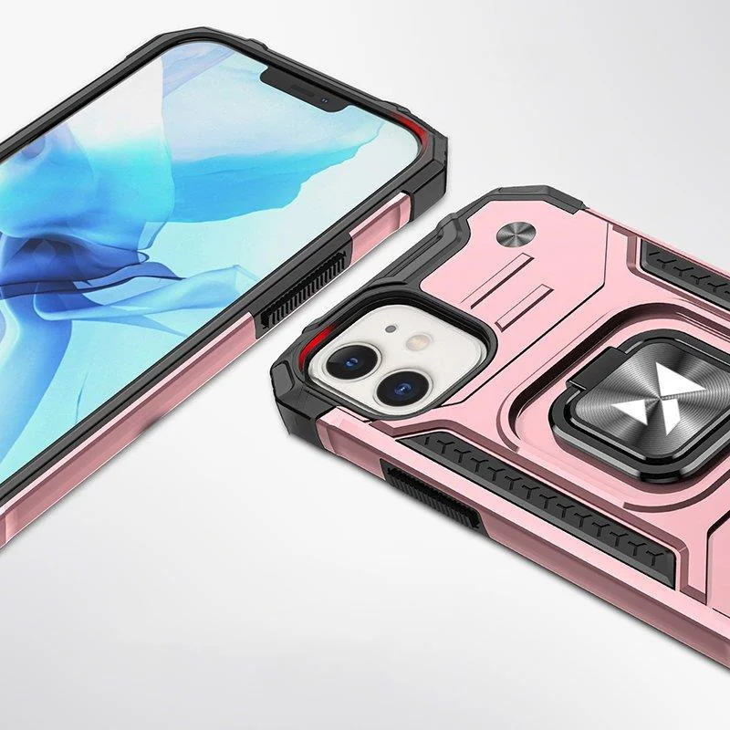 MG Ring Armor plastový kryt na iPhone 14 Plus, ružový 