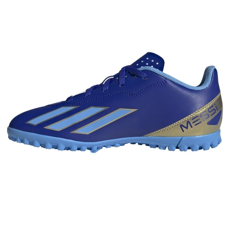 Adidas X CRAZYFAST Club Messi JR TF Detské futbalové kopačky/turfy, modré, veľ. 38 