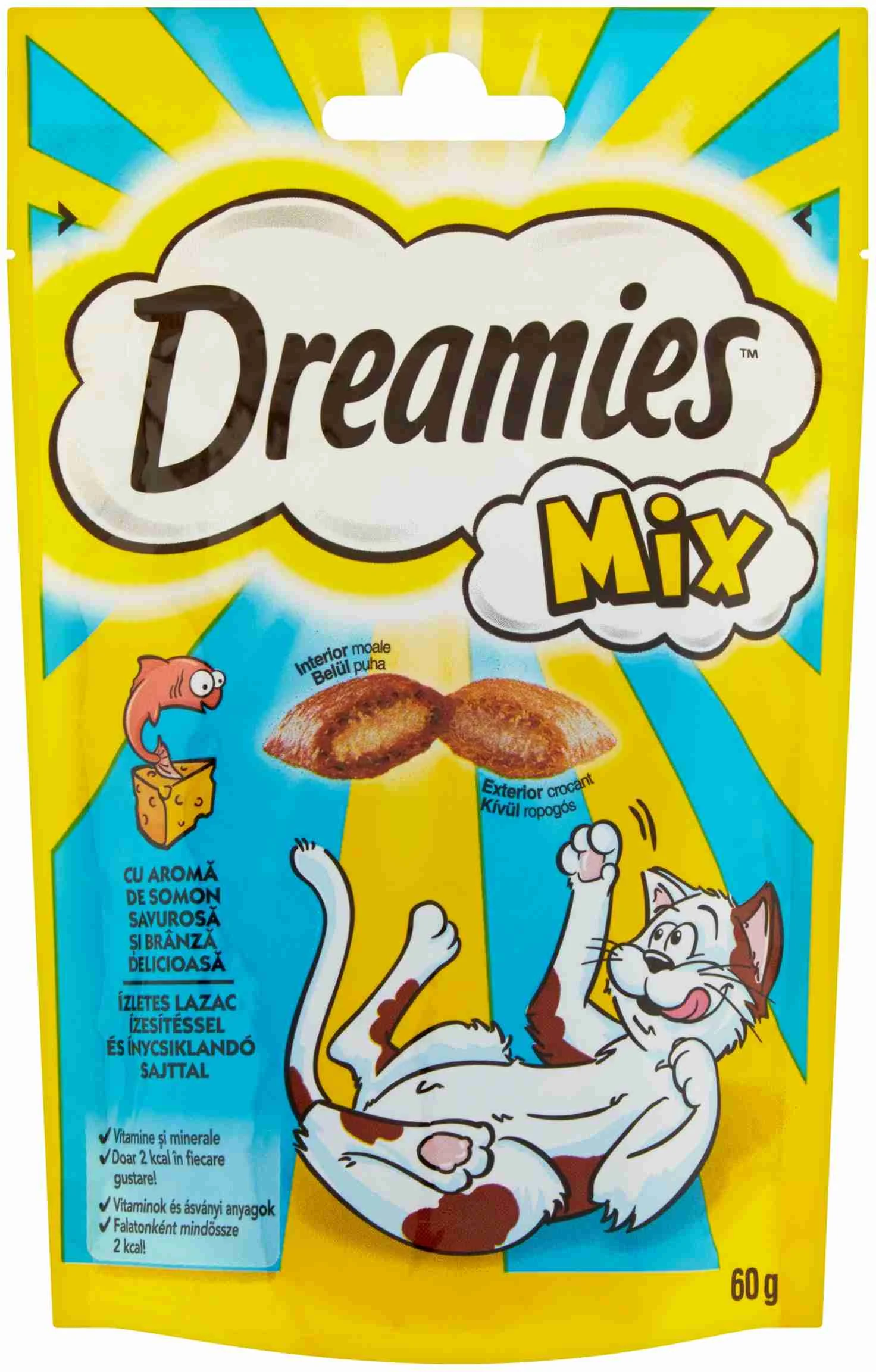 Dreamies Vankúšiky Losos+Syr 60g