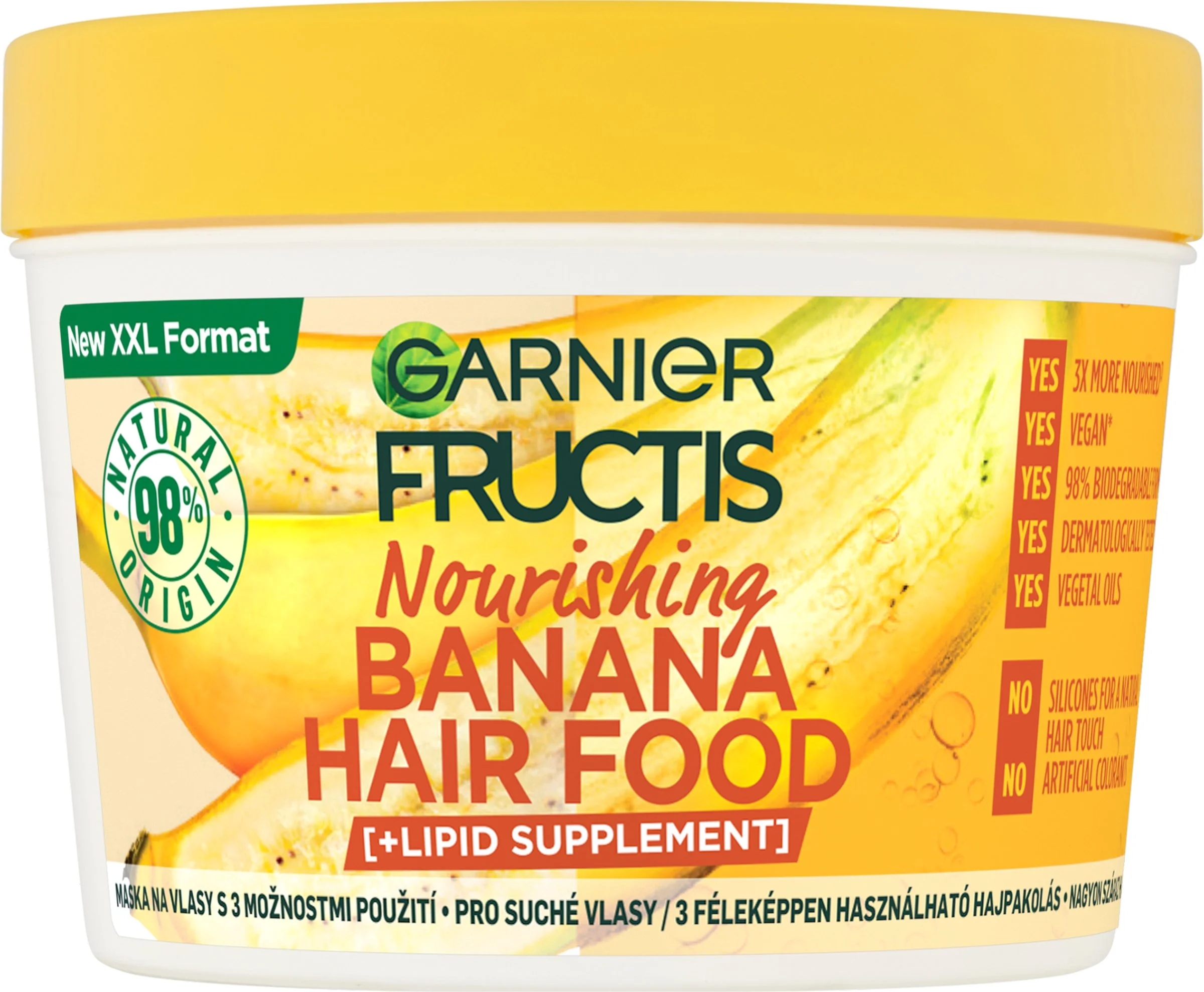 Garnier Fructis Hair Food Banana vyživujúca maska na suché vlasy, 400 ml