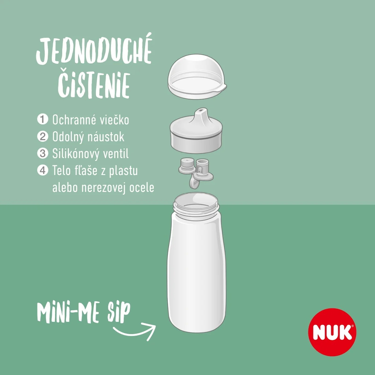 NUK flaša Mini-Me Flip 450 ml (12+ m.) 1×1 ks, fľaša s náustkom