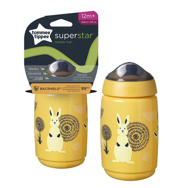 Tommee Tippee Superstar Sipper Netečúci hrnček 390 ml, 12m+, Žltý