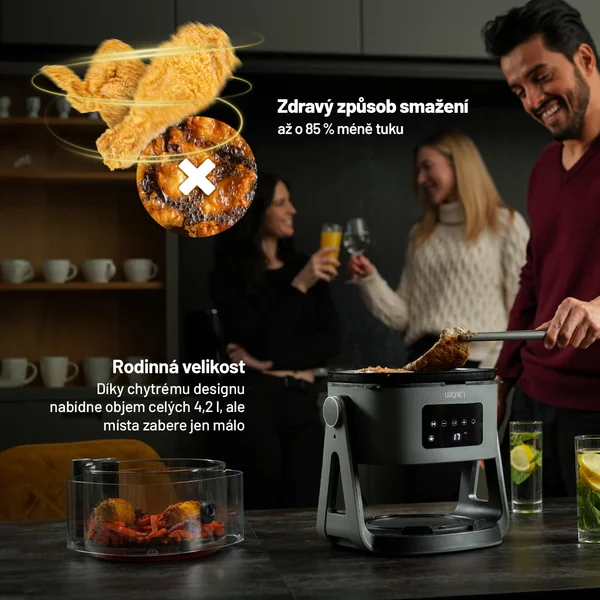 Lauben Glass&Grill Air Fryer 3in1 5500BG 1×1 ks, teplovzdušná fritéza