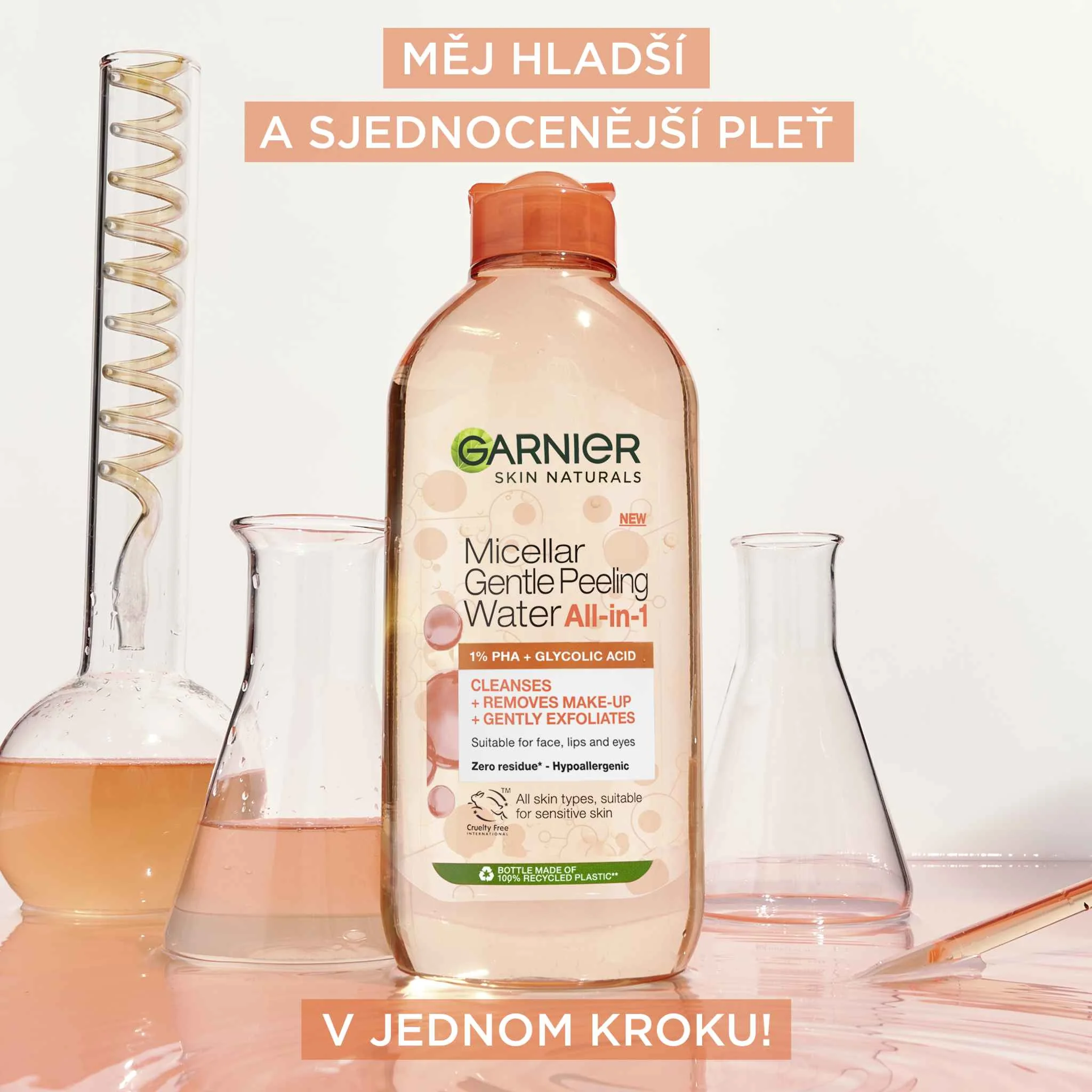 Garnier Micelárna voda s peelingovým efektom all-in-one, 400 ml 1×400 ml, micelárna voda