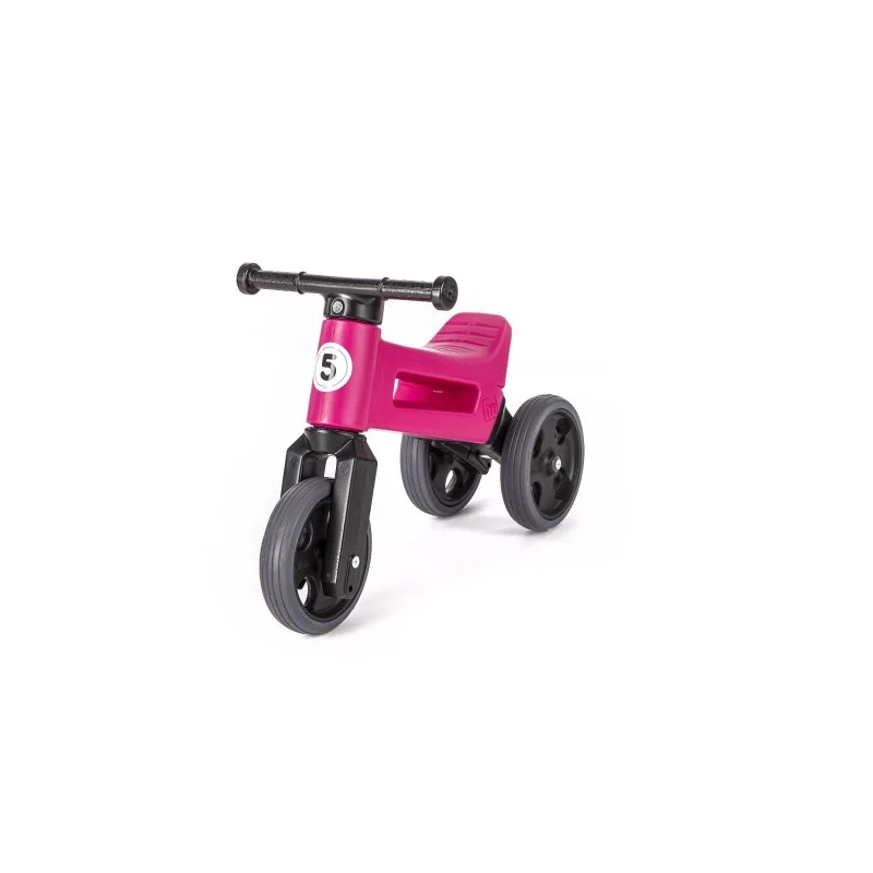 Teddies Odrážadlo FUNNY WHEELS Rider Šport ružové 2v1, výška sedla 28 / 30cm nosnosť 25kg 18m + v krabici 