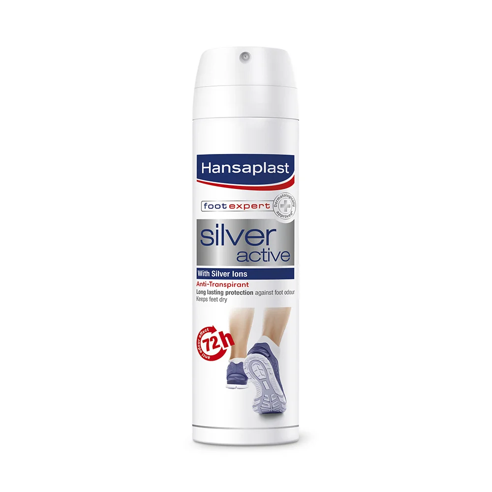 Hansaplast SILVER Active Sprej na nohy 1×150 ml, 48 h výdrž