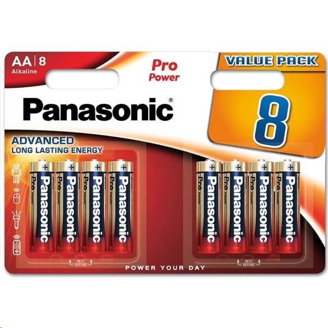 PANASONIC PRO POWER ALKALINE  batérie AA 1,5V 8ks