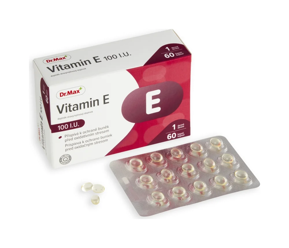 Dr. Max Vitamin E 100 I.U. 1×60 cps, výživový doplnok