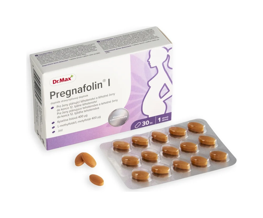 Dr. Max Pregnafolin I 1×30 tbl, výživový doplnok pre tehotné ženy