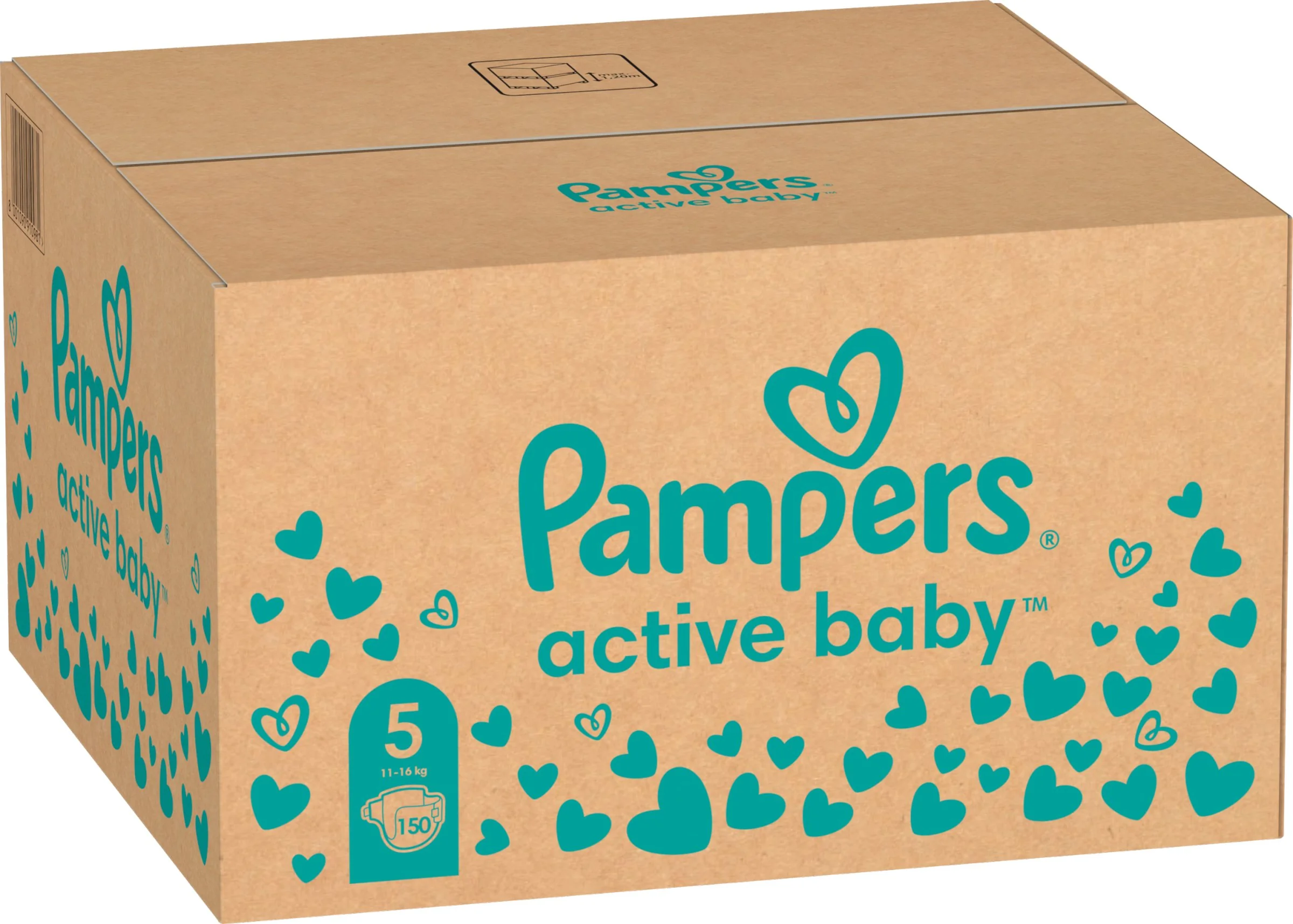 Pampers Active Baby MSB S5 150ks 1×150 ks, plienky