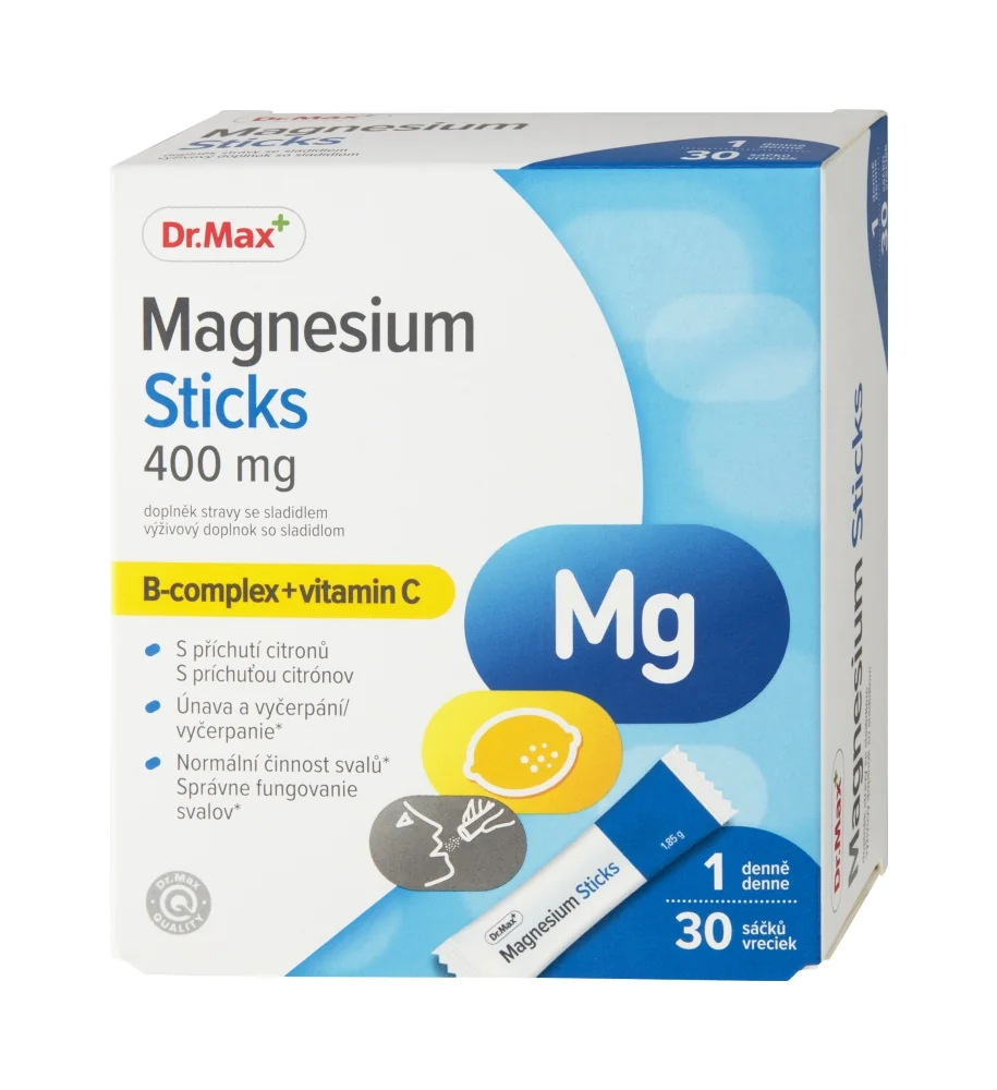 Dr. Max Magnesium Sticks 400 mg 1×30 ks, vrecká