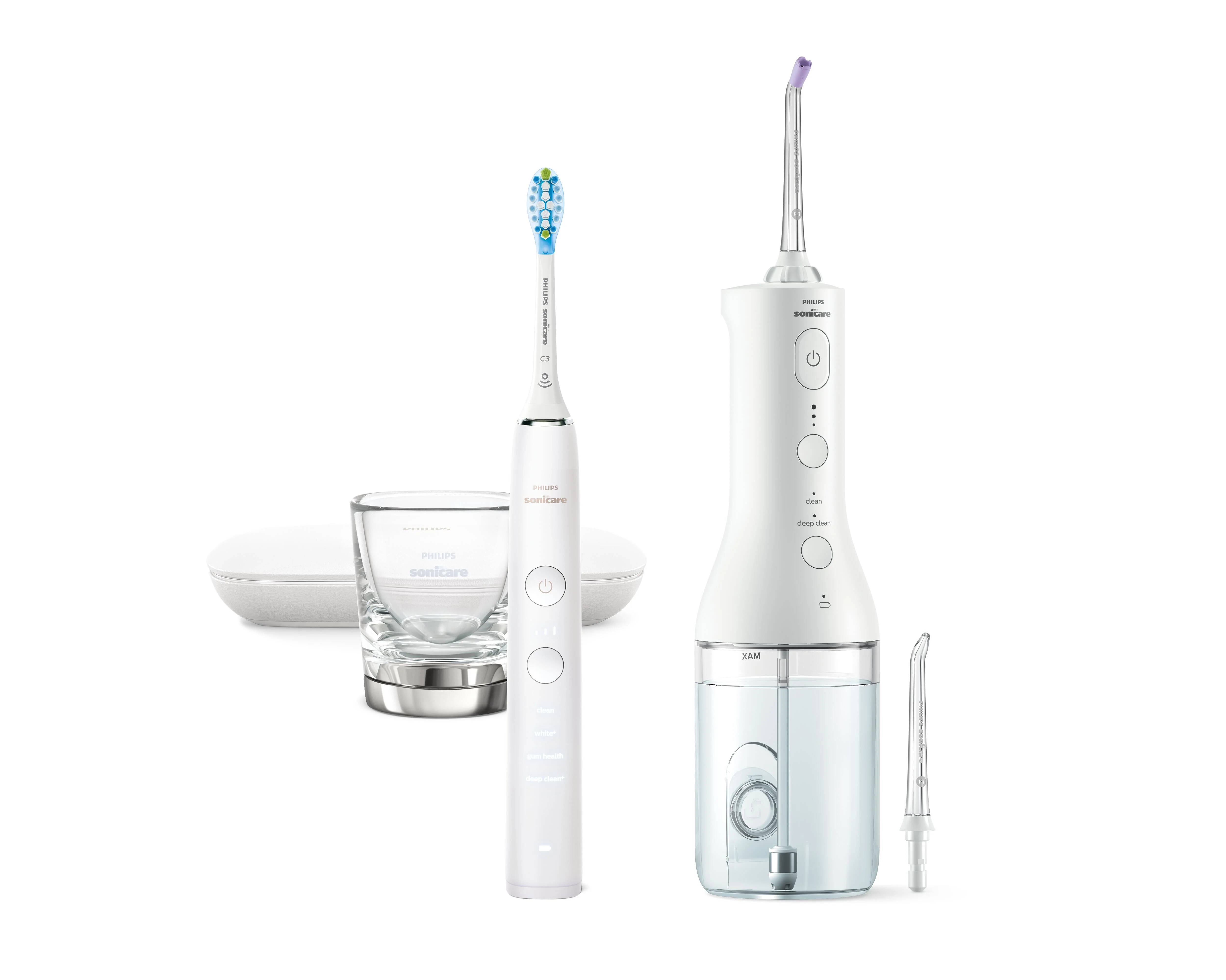 Philips Sonicare 9000 DiamondClean a Prenosná ústna sprcha HX3886/41 1×1 ks, set