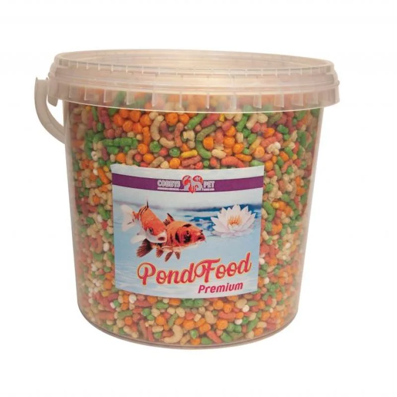 COBBYS PET POND MIX EXTRA 2,5l / 300g vedro zmes granúl, peliet a extrudovaného prosa