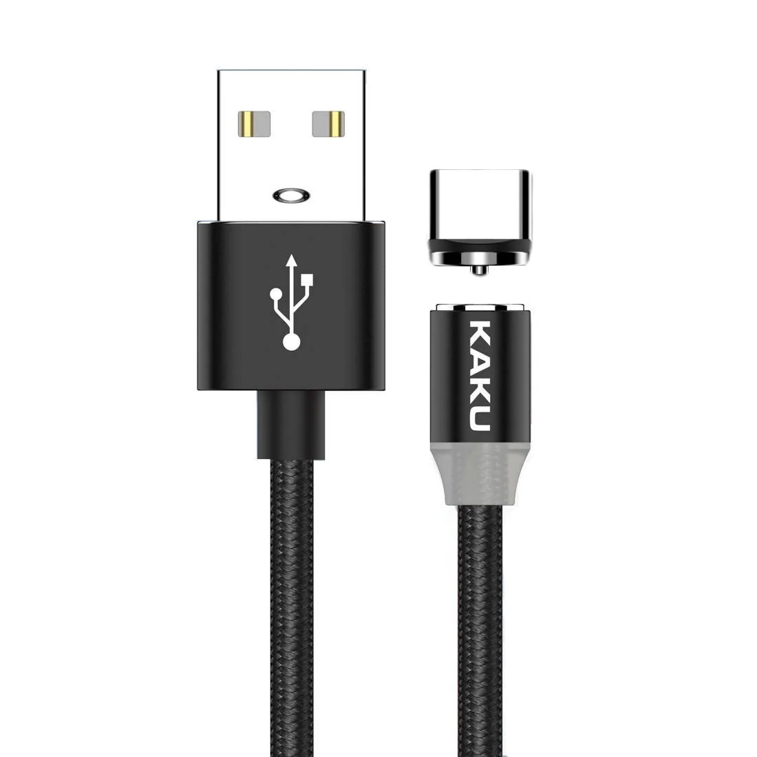 KAKU Magnetic kábel USB / USB-C 3A 1m, čierny