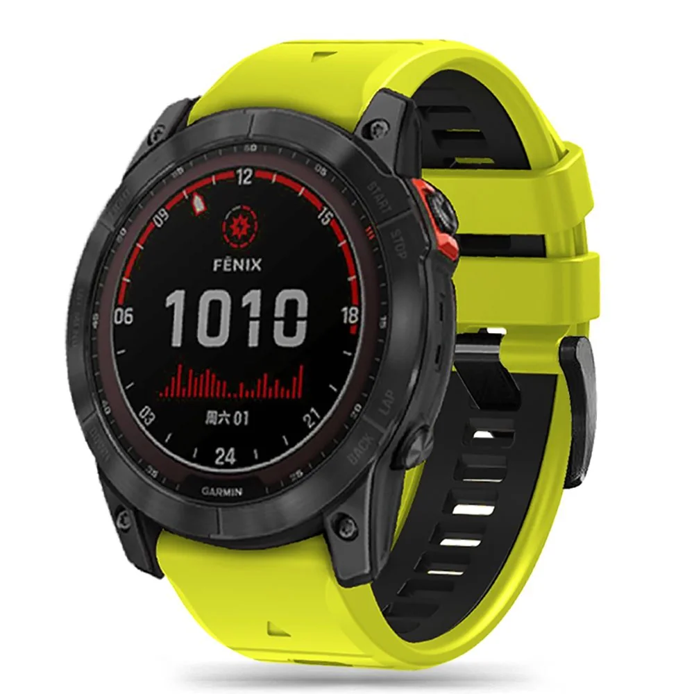 Tech-Protect Iconband remienok na Garmin Fenix 5x / 5x Plus / 6x / 6x Pro / 7x / 8 51mm, lime/black