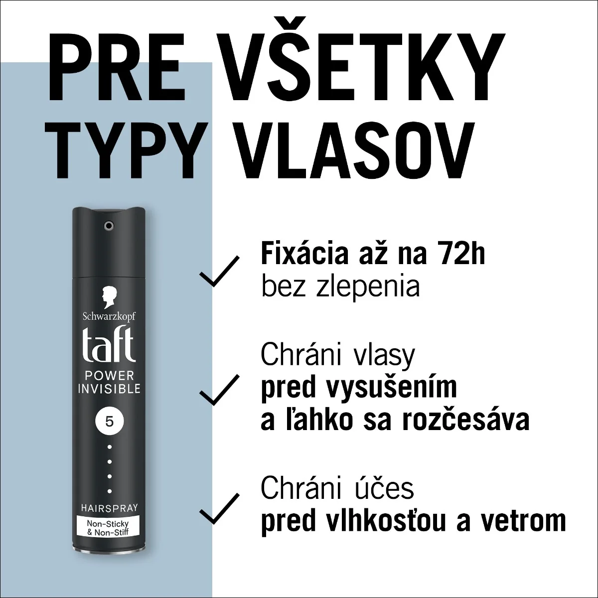 Schwarzkopf Taft Power Invisible lak na vlasy 1×250 ml, lak na vlasy