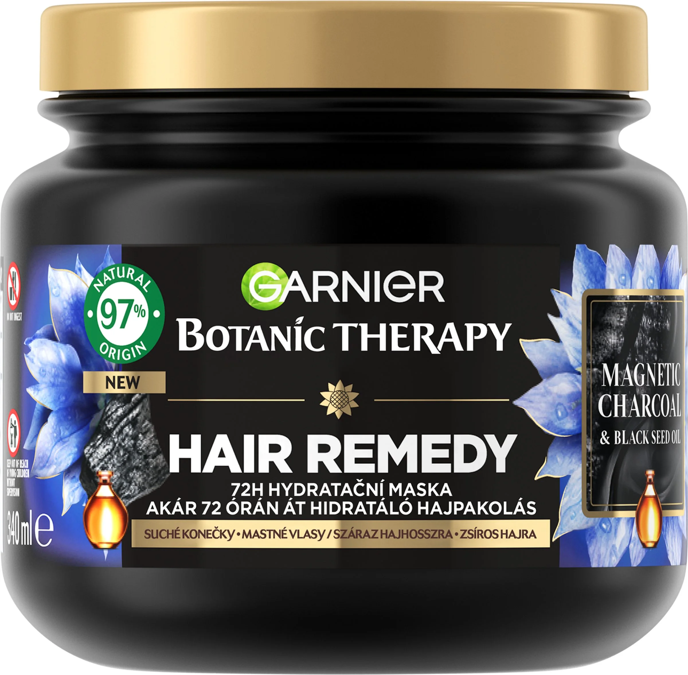 Garnier Botanic Therapy Hair Remedy Magnetic Charcoal hydratačná maska na vlasy 340 ml