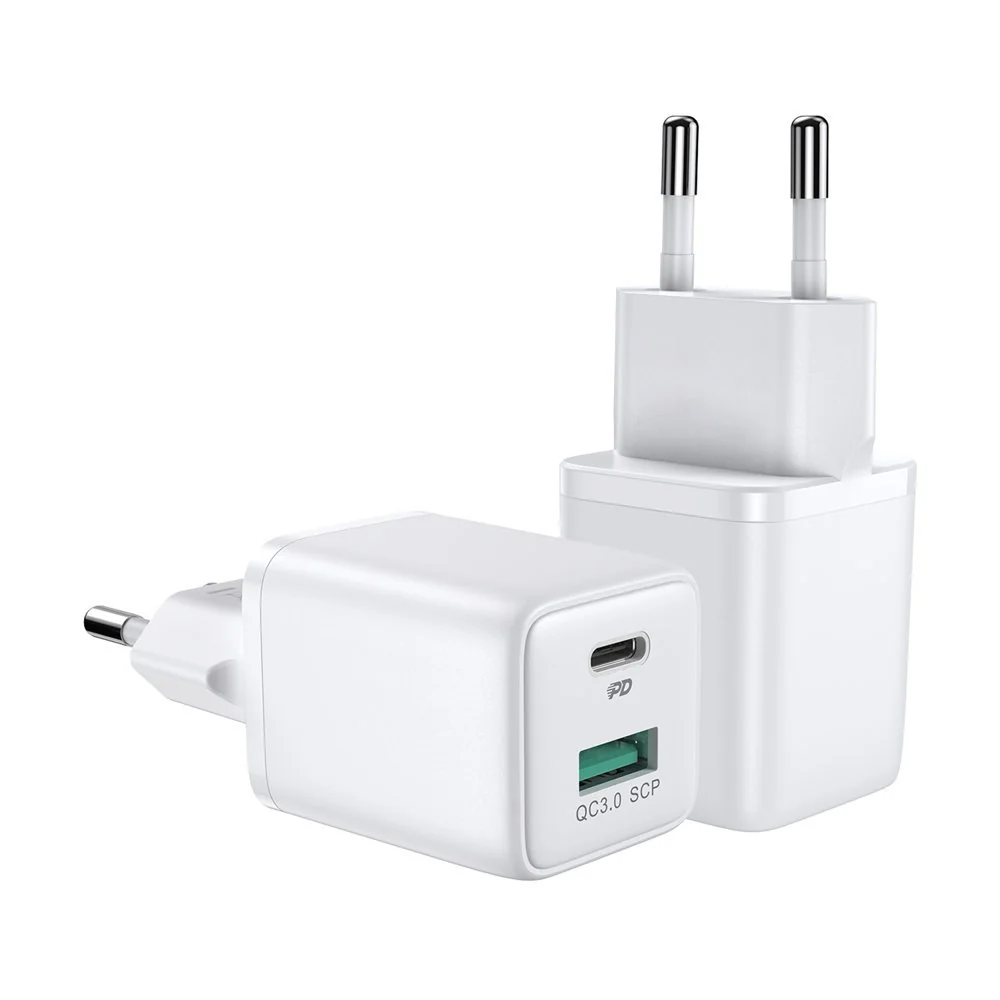 Joyroom Mini Fast Charger sieťová nabíjačka USB / USB-C 30W PD QC, bie la