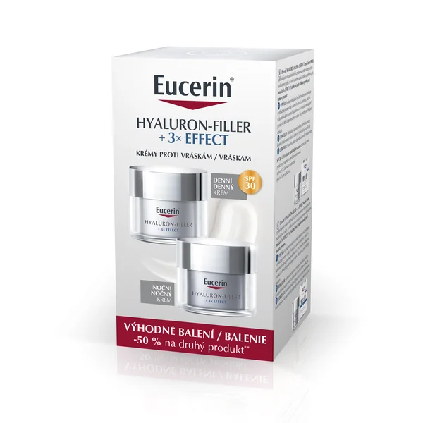 Eucerin HYALURON-FILLER + 3x EFFECT Denný krém SPF 30 + Nočný krém