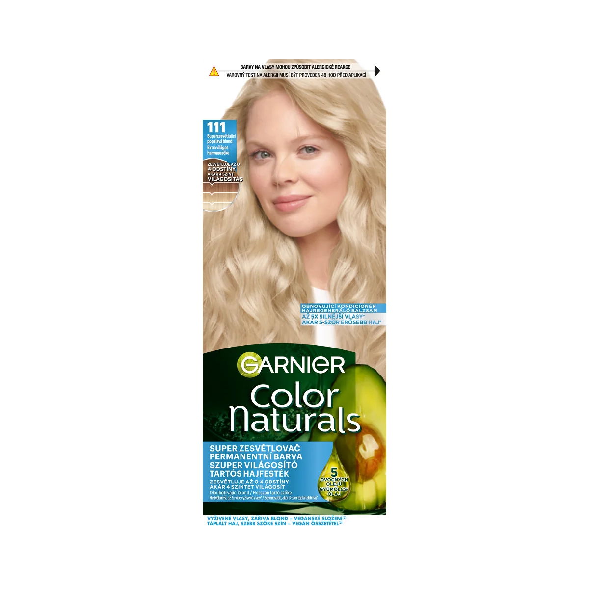 Garnier Color Naturals permanentná farba na vlasy 111 Superzosvetľujúca popolavá blond 1×1 kus, farba na vlasy