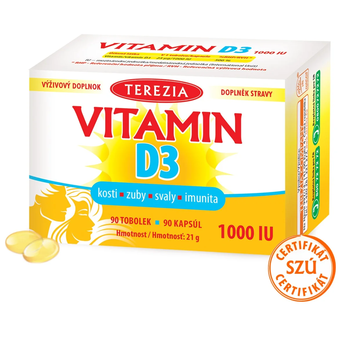 TEREZIA VITAMÍN D3 1000 IU