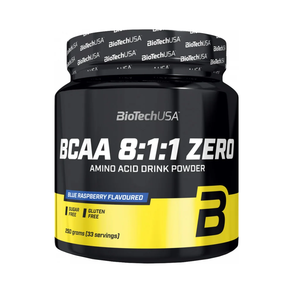 BioTech USA BCAA 8:1:1 Zero 250 g modrá malina