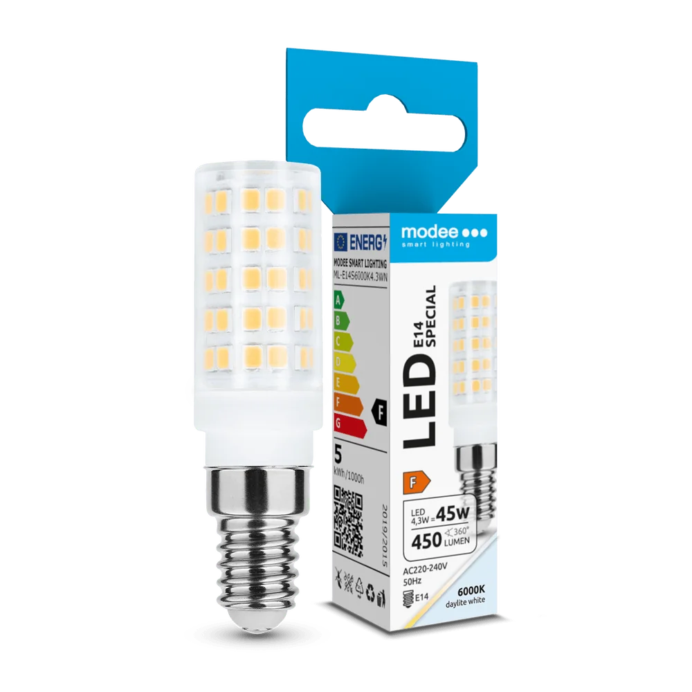 Modee Lighting LED Special Ceramic keramická žiarovka E14 4,3W studená biela (ML-E14S6000K3.3WN)