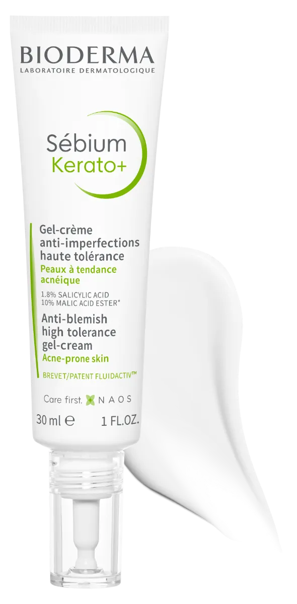 BIODERMA Sébium Kerato+ gél-krém na akné s vysokou toleranciou 1×30 ml, pleťový krém