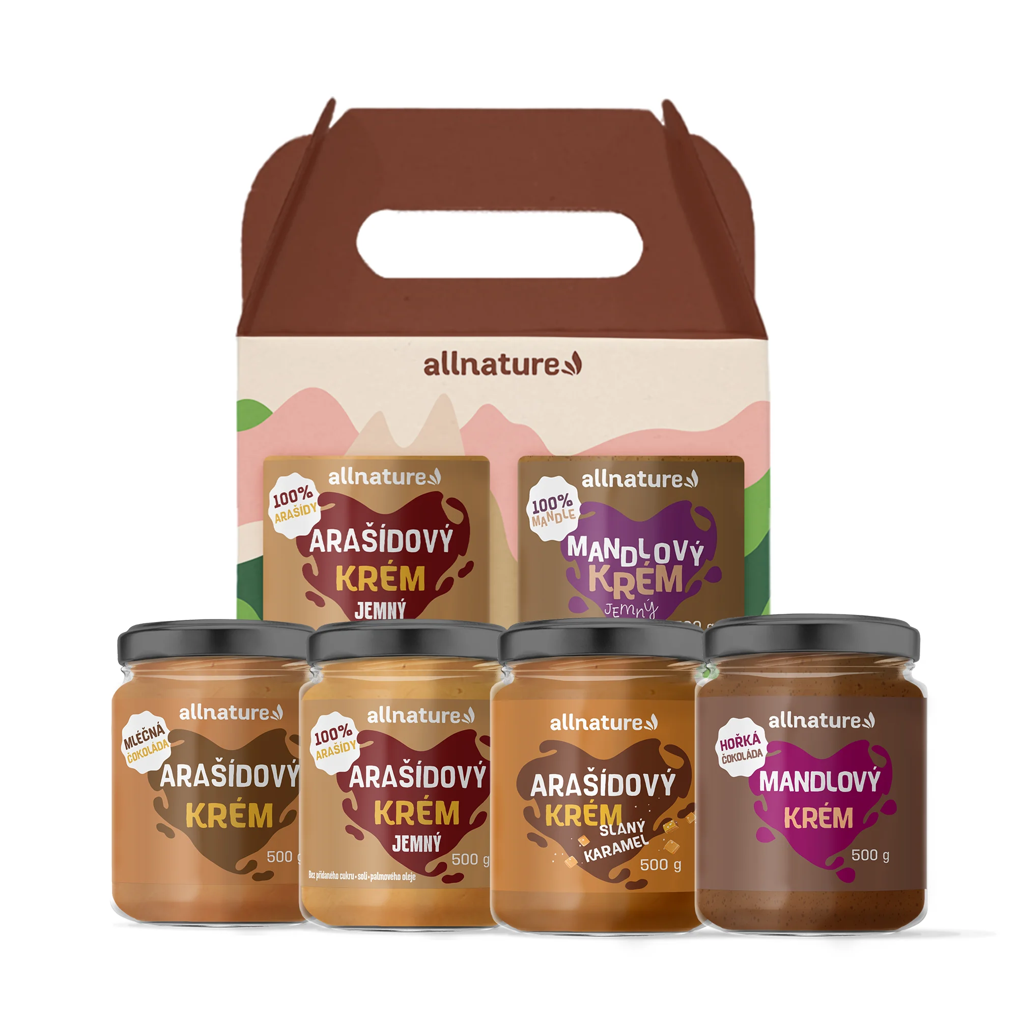 Allnature darčeková sada orieškových krémov 4x500g