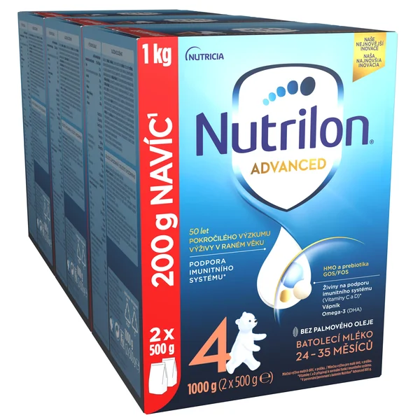 NUTRILON Advanced 4 3×1000 g, batoľacie mlieko