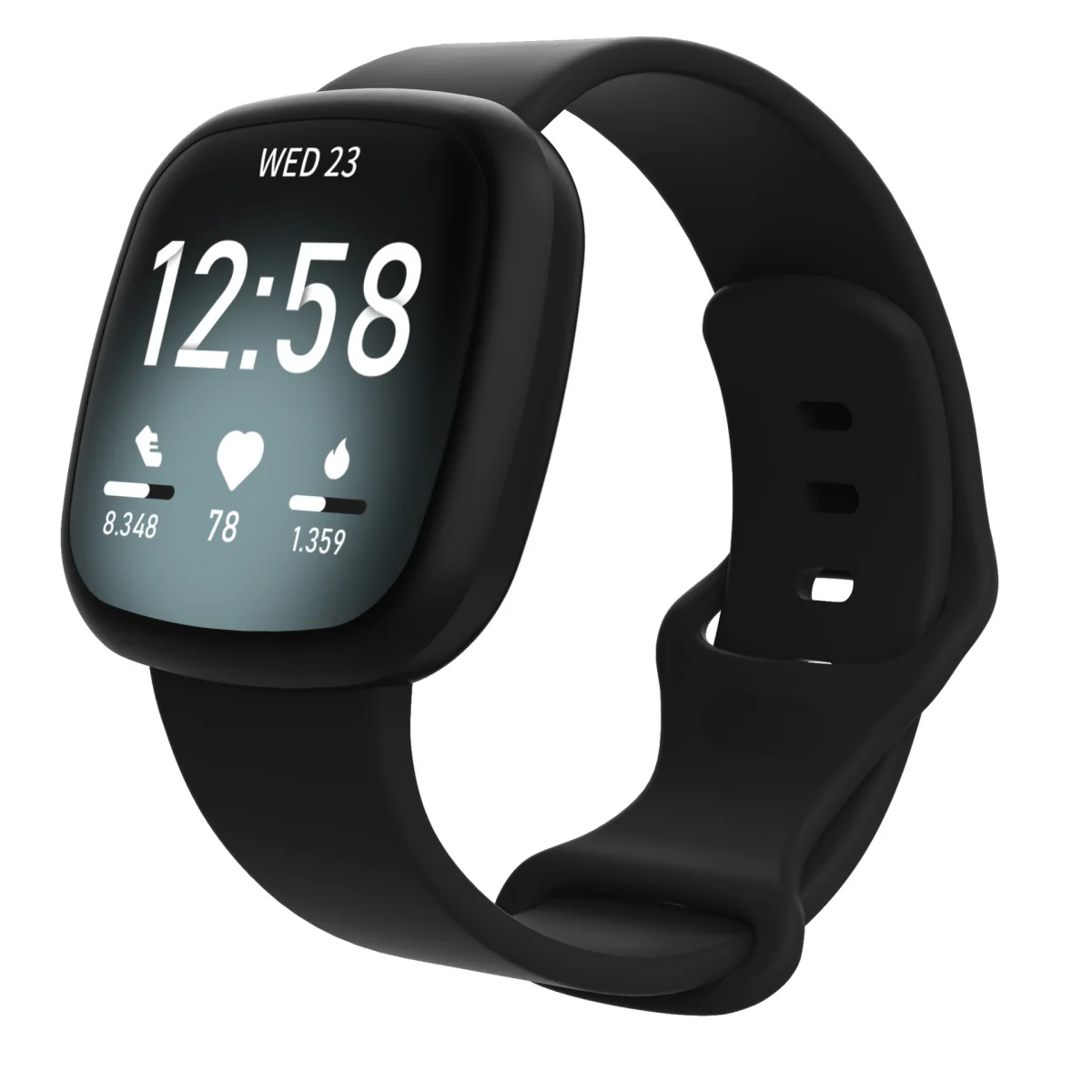 BStrap Silicone (Large) remienok na Fitbit Versa 3 black