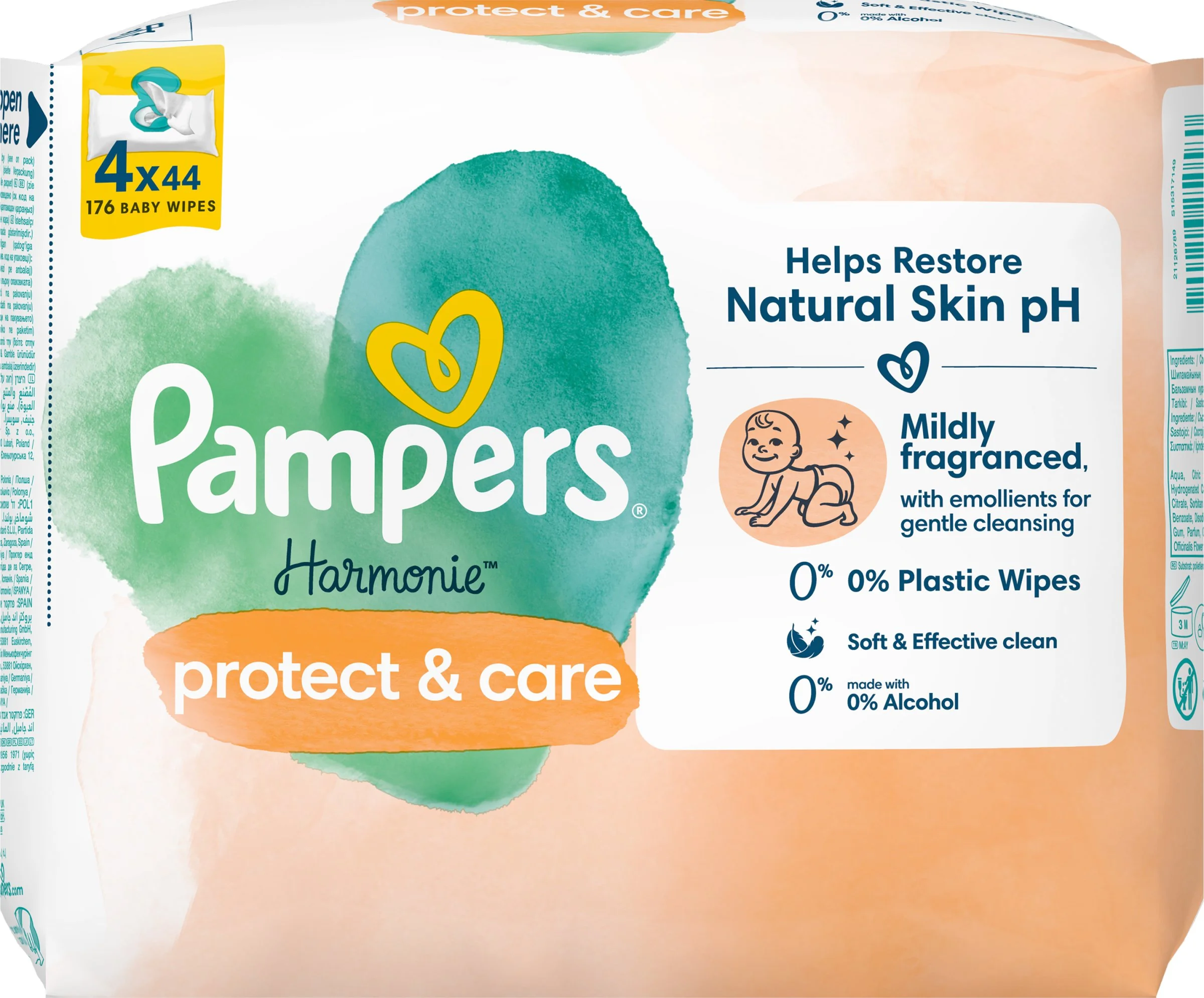 PAMPERS HARMONIE PROTECT&CARE VLH.OBRUSKY 176KS