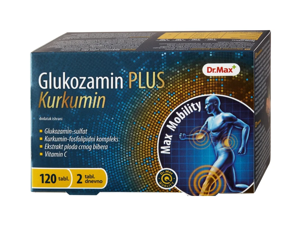 Dr. Max Glukozamín PLUS Kurkumín 1×120 tbl, výživový doplnok