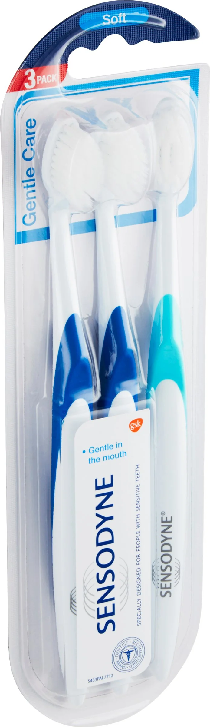 SENSODYNE Gentle Care Soft - Triopack 1×3 ks, zubná kefka